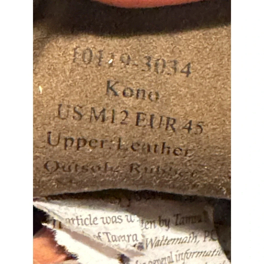 Olukai Kono Mens Size 12 Russet Brown Leather Slip-On Mule Shoes Comfort